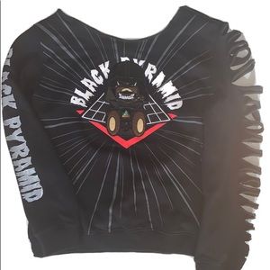 Black Pyramid Distressed Pullover